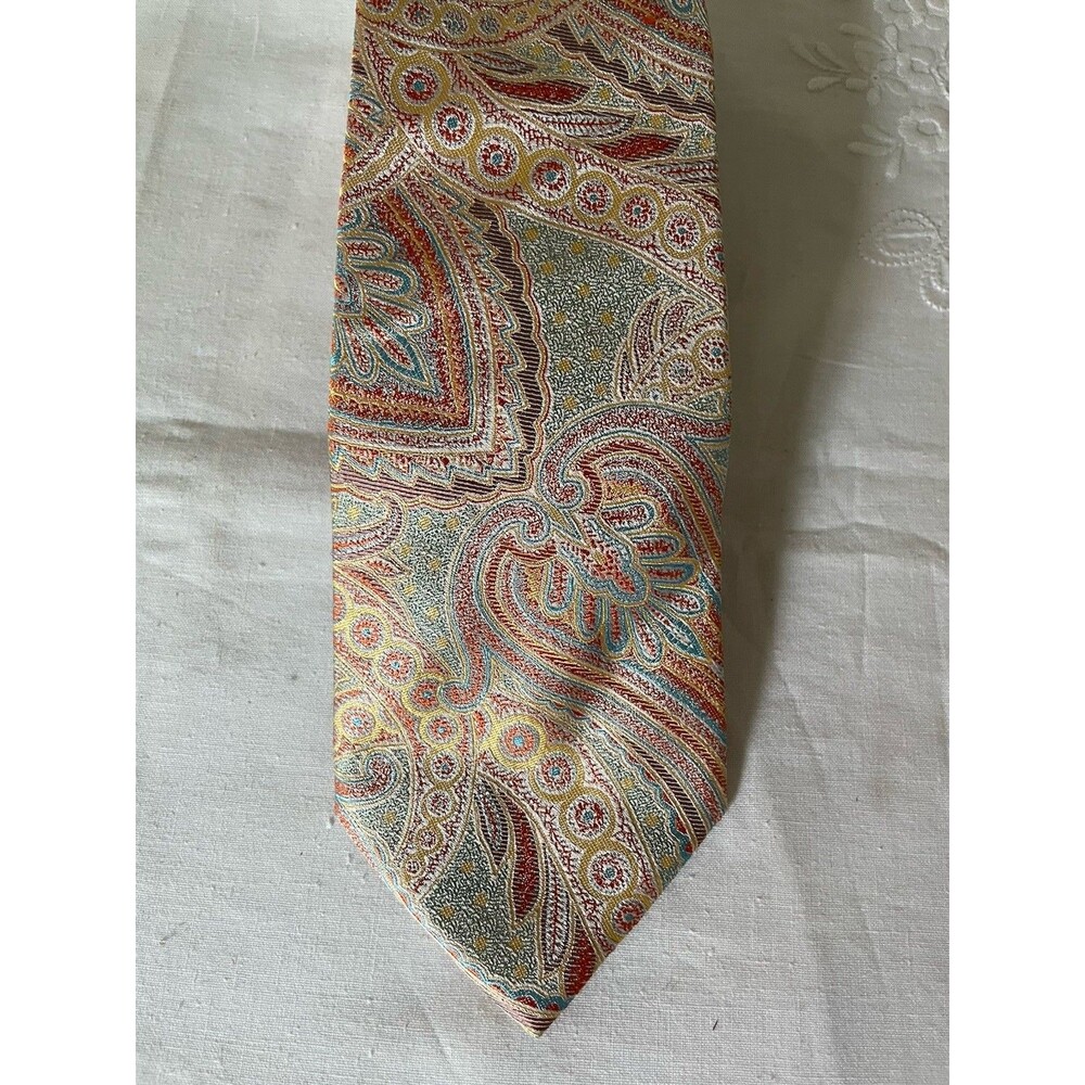 Hammer Made Paisley 100% Silk Necktie Made In Italy Limited Edition